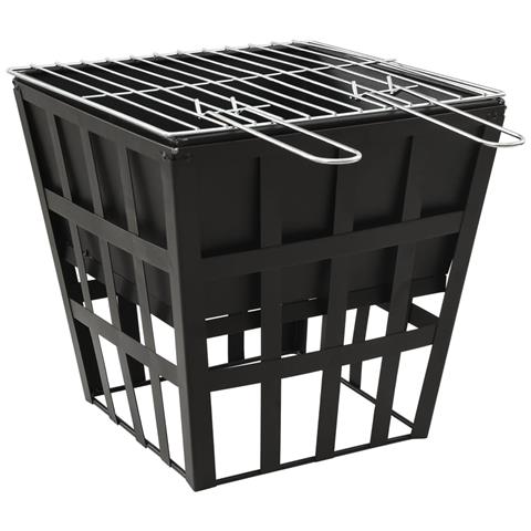 Braciere e Barbecue 2 in 1 34x34x48 cm in Acciaio - Foto 1