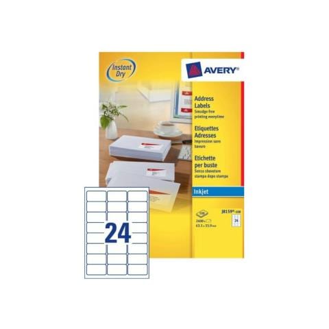 Etichette per Indirizzi 63.5 x 33.9 mm Confezione 100 fogli - Foto 1