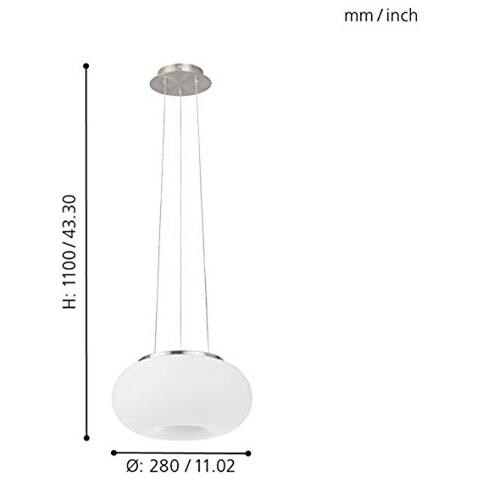 86813, Camera da letto, Cucina, Soggiorno, Nichel, Bianco, E27, 120W, AC - Foto 3