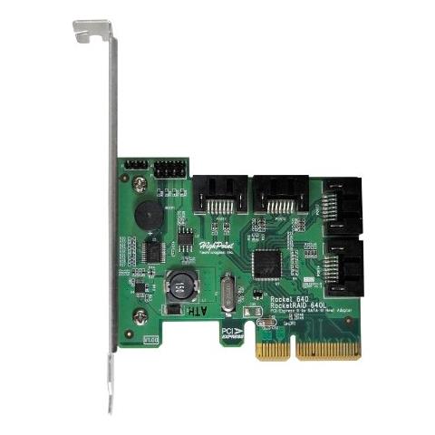 RocketRAID 640L, PCIe, eSATA, PC, 0, 1, 5, 10, JBOD, Full-height (low-profile) , Windows 7 Home Basic, Windows 7 Home Basic x64, Windows 7 Home Premium, Windows 7 Home Premium x64, - Foto 1