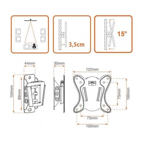 451053 supporto da parete per tv a schermo piatto 71,1 cm (28")  - Foto 2