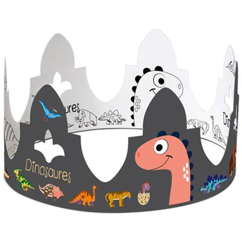 2 Corone Torta Dei Re Da Colorare - Dinosauri - Foto 1