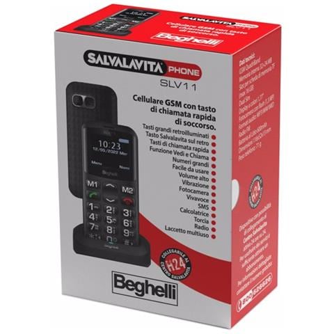 Salvavita SLV11Senior Phone Display 1.77" con Tasti Grandi + Tasto SOS Colore Nero Italia - Foto 4