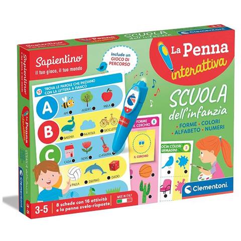 Sapientino Scuola Dell'infanzia Forme Colori Alfabeto Numeri Quiz Con Penna Interattiva - Foto 1