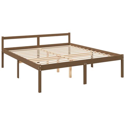 Giroletto Con Testiera Miele 200x200 Cm In Legno Massello - Foto 9