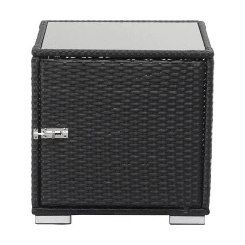 Set Di 2 Sdraio In Resina Intrecciata Nera E Materassino Bianco Sunny - Foto 8