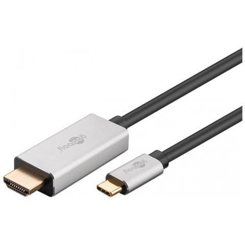 60174 Cavo E Adattatore Video 2 M Usb Tipo-c Hdmi Nero, Argento - Foto 2