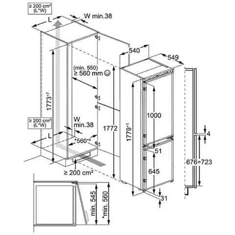 Frigorifero Combinato da Incasso ENG7TE18S Twin Tech Classe E Capacità Netta 256 Litri - Foto 11