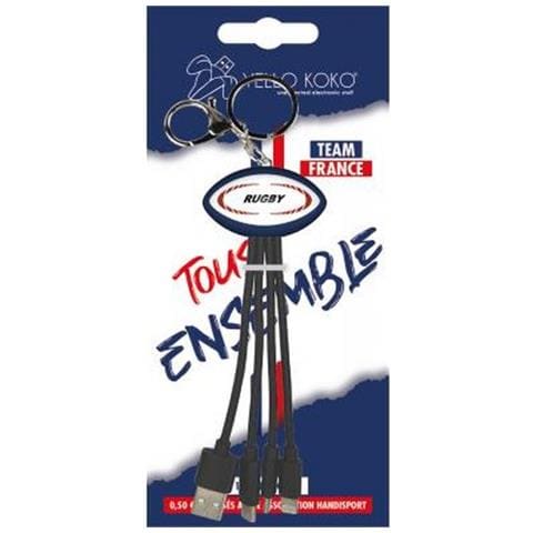 Cavo Andy Usb A/micro Usb E Usb C 3 In 1 E Lightning Da 0,20 M Rugby, Nero - Foto 1