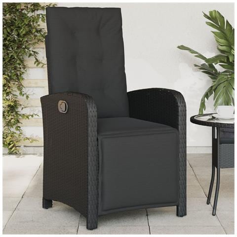 Sedie Da Giardino Reclinabili 2 Pz Con Poggiapiedi Polyrattan - Foto 3