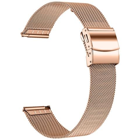 Cinturino Per Orologio In Acciaio Inossidabile Per Garmin Venu 3s / Forerunner 265s 18 Mm Pinkgold - Foto 1