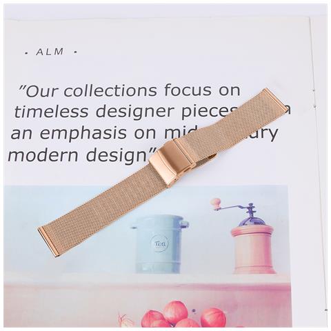 Cinturino Per Orologio In Acciaio Inossidabile Per Garmin Venu 3s / Forerunner 265s 18 Mm Pinkgold - Foto 2