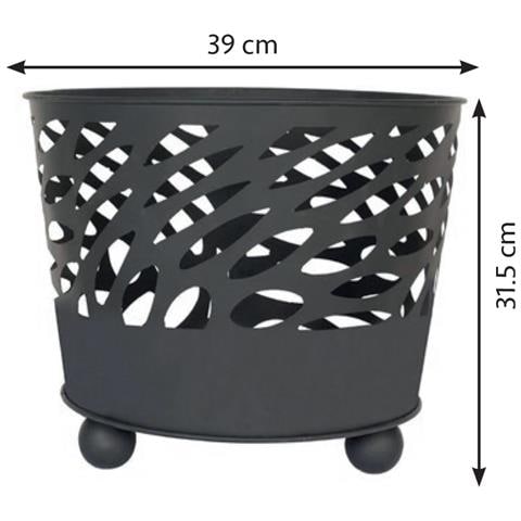 Braciere Per Esterno Giardino In Ferro Ghisa Porta Legna Modello Canberra - Foto 2