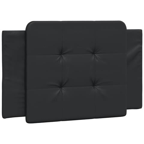 Cuscino Testiera Nero 80 Cm In Similpelle - Foto 2