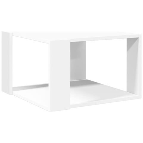 Tavolino Da Salotto Bianco 51,5x51,5x30 Cm In Legno Multistrato - Foto 2