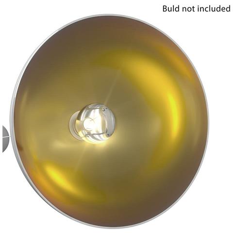 Set 2 Lampadari Sospensione Moderno Design Industriale Lampada Metallo Bianc Oro - Foto 4