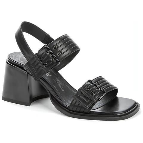 Black Elegant Open Sandals Sandali Sintetico E Tessile Scarpe Donna Nero Eu 36, 937061/08-01 - Foto 1