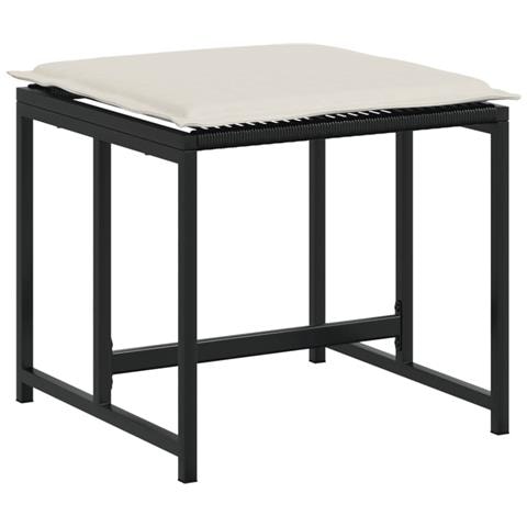 Set da Pranzo da Giardino 17 pz con Cuscini Nero in Polyrattan - Foto 2