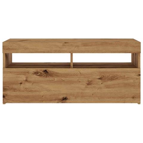 Mobile Porta TV con LED Artigianale 90x35x40 cm Multistrato - Foto 10