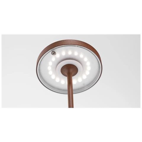 Lampada A Led Da Tavolo Poldina Reverso Sabbia Ricaricabile E Dimmerabile Con Batteria Fino A 12 Ore. Da Esterno Ip65 - Foto 1