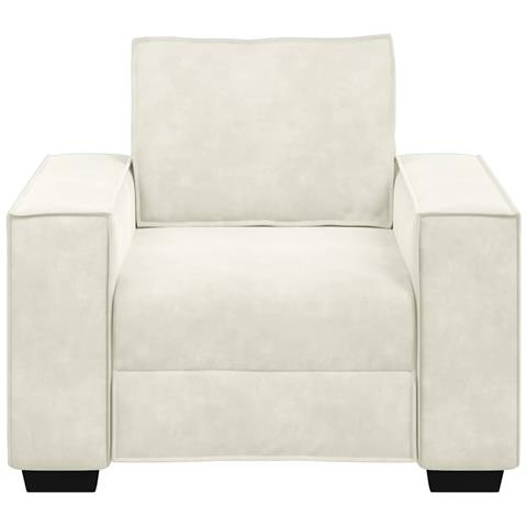 Divano Sedia Crema 60 cm Velluto - Foto 9