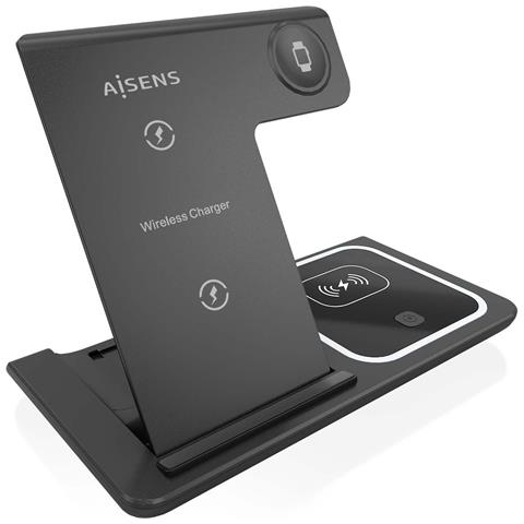 ASCH-15W3WC043-BK Caricabatterie per dispositivi mobili Auricolare, Telefono cellulare, Smartphone, Orologio intelligente Nero USB Carica wireless Interno - Foto 1