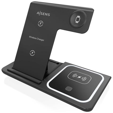 ASCH-15W3WC043-BK Caricabatterie per dispositivi mobili Auricolare, Telefono cellulare, Smartphone, Orologio intelligente Nero USB Carica wireless Interno - Foto 2