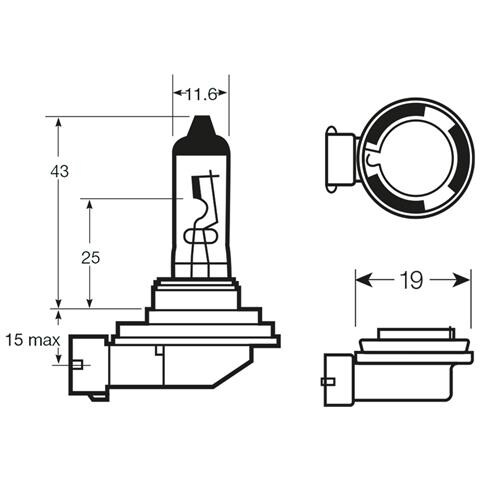 Lampadina Alogena 12v 35w H8 - Foto 2