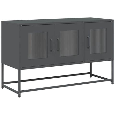 Mobile Tv Antracite 100,5x39x60,5 Cm Acciaio Laminato A Freddo - Foto 2