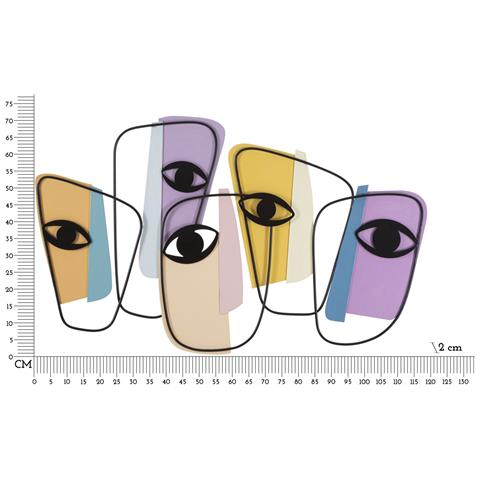 Decorazione In Metallo 3d Occhi - Multicolore - Metallo - 120x2x72 Cm - Foto 6