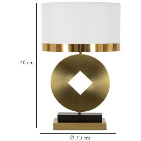 Lampada Da Tavolo Mf143 - Oro - Metallo - 30x30x53 Cm - Foto 6