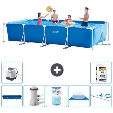 Piscina Fuori Terra - Rettangolo - 450x220x84 Cm - Blu - Include Accessori Coordinati A270 - Foto 1