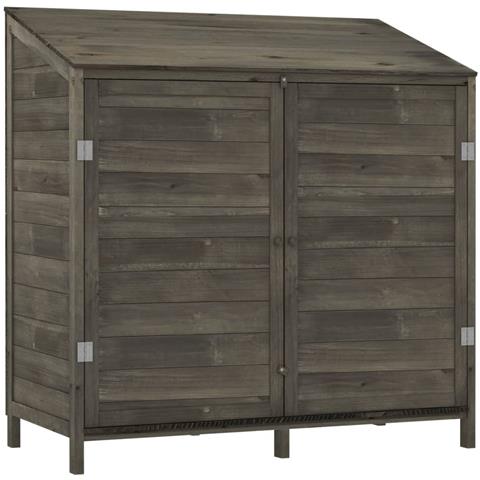 Capanno Da Giardino Antracite 102x52x112cm Legno Massello Abete - Foto 1