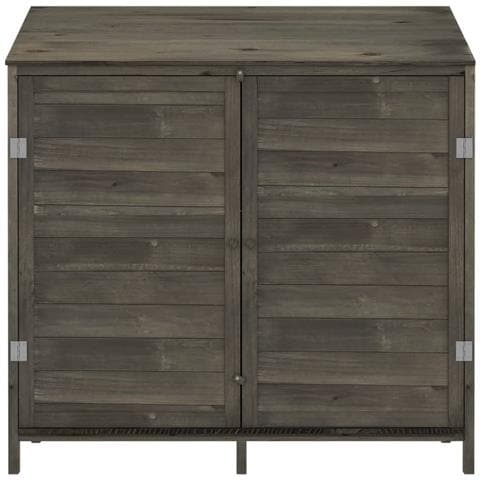 Capanno Da Giardino Antracite 102x52x112cm Legno Massello Abete - Foto 2