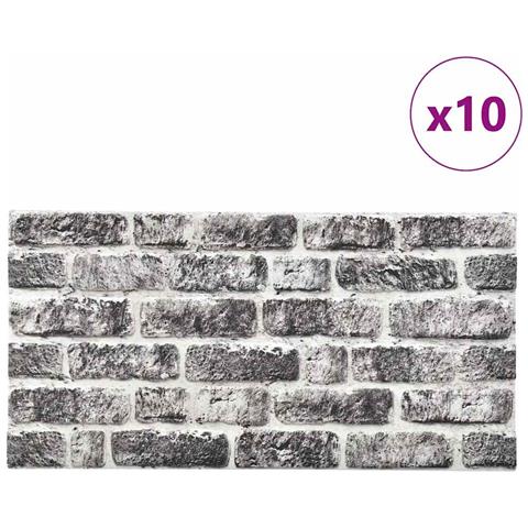 Lusso Casadino -  Pannelli Murali 3d Con Mattoni Grigio Scuro 10 Pz Eps - Foto 2