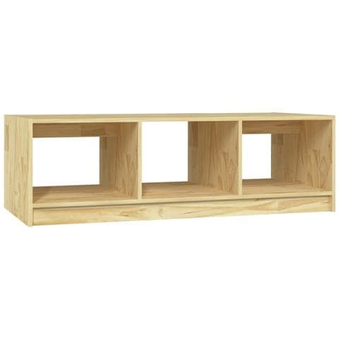 Tavolino Da Salotto 110x50x34 Cm Legno Massello Di Pino - Foto 1