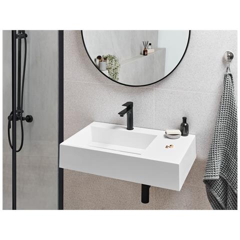 Lavabo A Parete Bianco 75 X 43 Cm Cusco - Foto 1