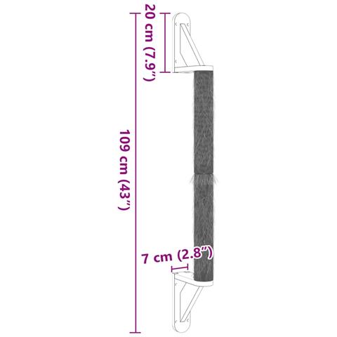 Tiragraffi a Parete 109 cm in Sisal - Foto 7