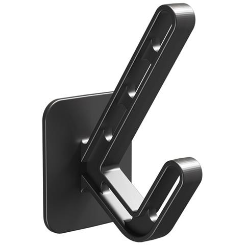 Set Di 5 Ganci Appendiabiti Adesivi Grigio Scuro - Soluzione Senza Fori Per Cucina E Bagno - Foto 2