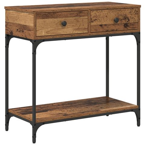 Tavolo Console Legno Vecchio 75x34.5x75 cm Legno Ingegnerizzato - Foto 1