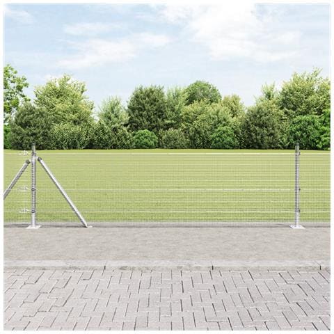 Recinto in Rete Saldata con 13 Pali Flangiati 0.6x100 m in Acciaio Galvanizzato - Foto 2