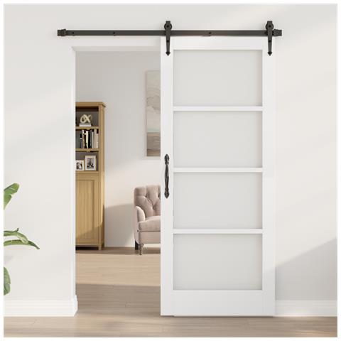 "Porta interna con vetro ""ORKDAL"" Bianco 83x202x4 cm" - Foto 2