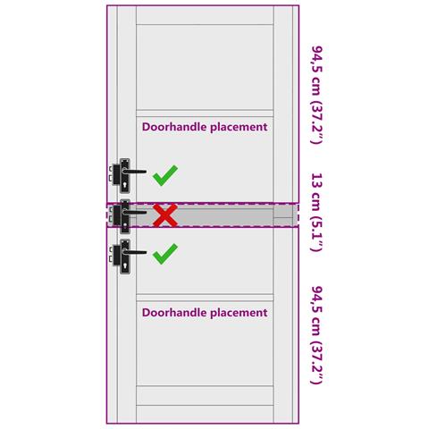 "Porta interna con vetro ""ORKDAL"" Bianco 83x202x4 cm" - Foto 9