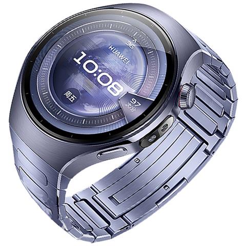 Cinturino In Titanio Compatibile Con Huawei Watch5, Cinturino Metallico Resistente Con Chiusura Pieghevole Per Orologio Huawei Purple 46 Mm - Foto 3