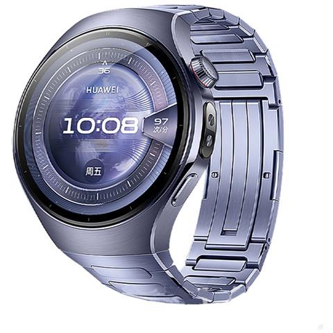 Cinturino In Titanio Compatibile Con Huawei Watch5, Cinturino Metallico Resistente Con Chiusura Pieghevole Per Orologio Huawei Purple 46 Mm - Foto 1