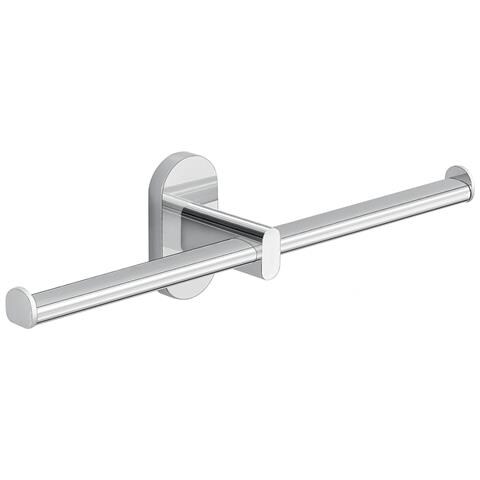 Portarotolo Doppio Da Muro In Acciaio Inox E Cromall 5329 Serie Febo Cromato - Foto 1