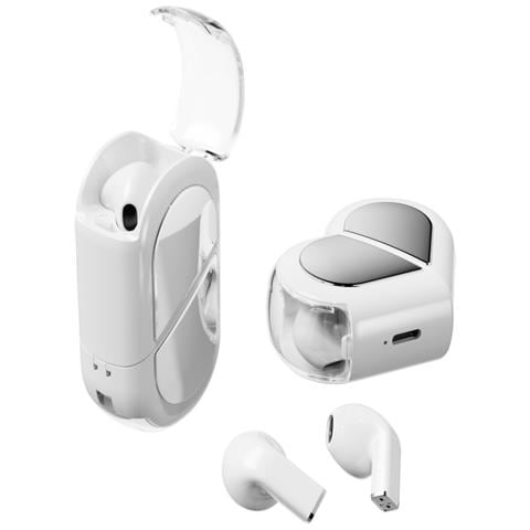 Auricolari Bluetooth V5.4 Con Custodia Di Ricarica - Chipset Ab5756c White - Foto 4