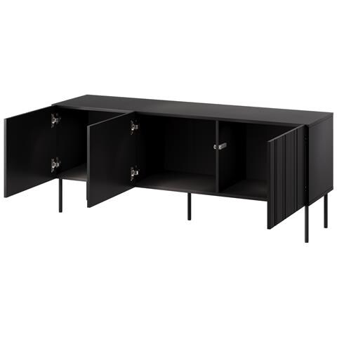 Armadio RTV ISLA 150,5x40x60 nero opaco - Foto 4