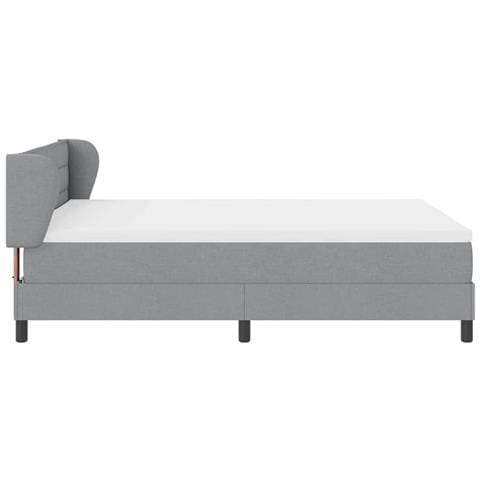 Letto box spring con materasso Grigio chiaro 160 x 200 cm - Foto 9