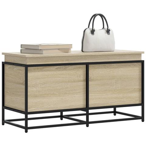 Contenitore con Coperchio Rovere Sonoma 100x40x51,5 Truciolato - Foto 2